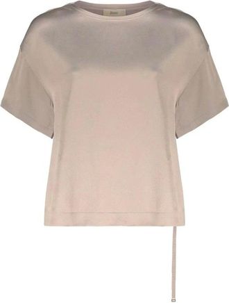 Herno Overhemden, Dames, Beige, S, Acetaat Blouse