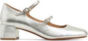 Madewell The Nettie Heeled Mary Jane in Bright Silver at Nordstrom Rack, Size 8
