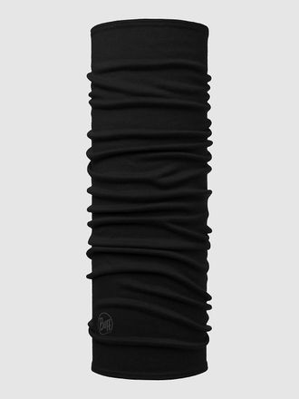 Buff Midweight Merino Wool Neck Warmer solid black