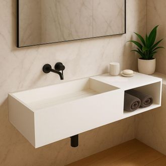 Ambra Ambra - Marbella - Mueble Lavabo Suspendido Rectangular - Lavabo