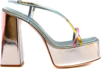 Haus Of Honey Multicolor Sandalen Gemaakt in Itali&euml; - Dames - Sandalen met hakken - Veelkleurig - 37 EU - Schoenen