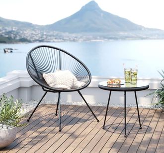 Kare Design Set de jard&iacute;n acapulco (2/piezas) negro