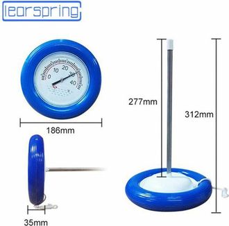 OEM Term&oacute;metro Flotante Para Piscina, Con Cabezal Redondo Y Detecci&oacute;n Autom&aacute;tica De Agua, Indicador De Temperatura Preciso Para Piscinas Familiares Y De B