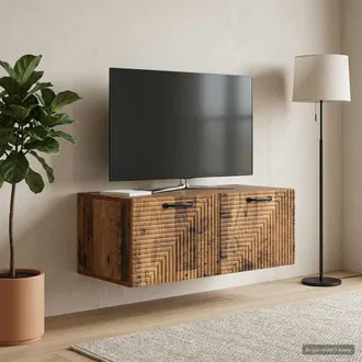 vidaXL Vidaxl Mobile Porta Tv Da Muro Legno Antico 78,5 X 41 X 30 Cm