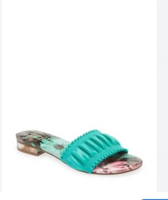 Cecelia New York Womens Liberty Slip On Sandal In Turquois