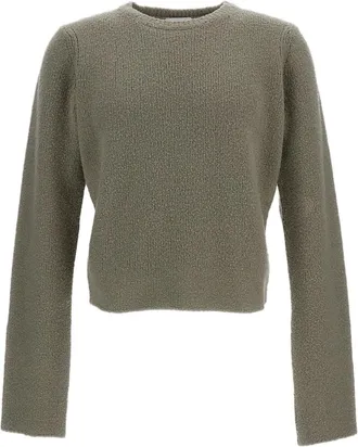 Rier Grey Boxy Regular Fit Crewneck Sweater