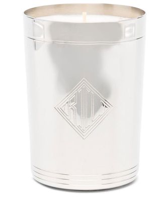 Ralph Lauren Home Rhinelander logo-debossed candle - unisex - Wax/Metal - One Size - Silver