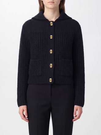 Ferragamo Cardigan in lana e cashmere con collo alla marinara e tasche a toppa