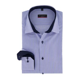 Eterna Heren, Overhemden, Blauw, Maat: 3XL Katoen