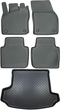 OEM Skoda Kodiaq Suv A Partir De Marzo De 2017. Juego De Alfombrillas Para Coche Y Maletero