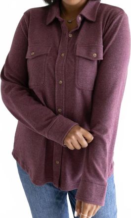 Thread & Supply Cassian Button Front Shirt In Wine