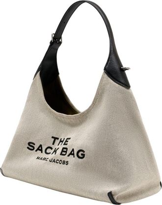 Marc Jacobs Womens Canvas Shoulder Bag Gray Cotton