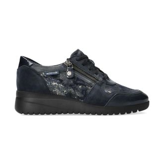 Mephisto Blauwe Leren/Su&egrave;de Dames Sneaker - Dames - Sneakers - Blauw - 40 1/2 EU - Su&egrave;de - Schoenen