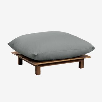 Sklum Puff De Jard&iacute;n En Madera De Acacia Brina Sklum