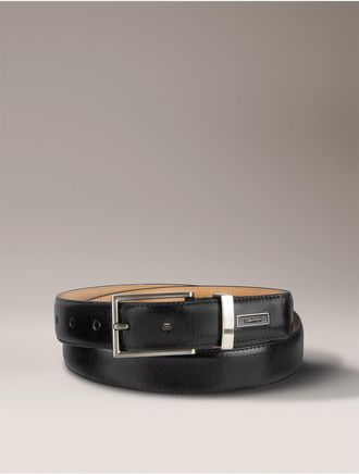 Calvin Klein Mens Logo Plaque Harness Belt - Black - XL