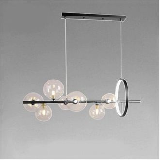 Trade Shop Trade Shop - Copy Of Lampadario A Sospensione Argento Con 2 Sfere In Vetro Bianco Attacco G9 E27 33498