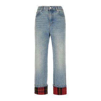Alexander McQueen Straight-leg Jeans - female - Alexander McQueen - Straight Fit Jeans - Blue - W28 - Jeans