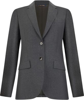 Brooks Brothers Virgin Wool Blazer - Dames - Blazers - Grijs - XS - Wol - Jassen