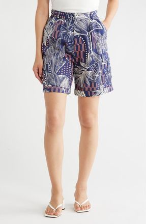 Tori Richard Oasis Nia Short in Navy at Nordstrom Rack, Size 10