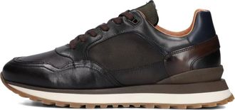 Mazzeltov Schoenen, Heren, Zwart, 43 EU, Leer, Stijlvolle donkerbruine sneakers