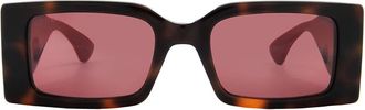 Gucci Red Rectangular Ladies Sunglasses GG1860S 002 52