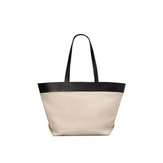 Ami East West Logo Tote Bag Beige >