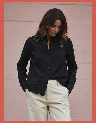 Nooki Design Womens Koren Embroidered Blouse In Black - Size: 10/8