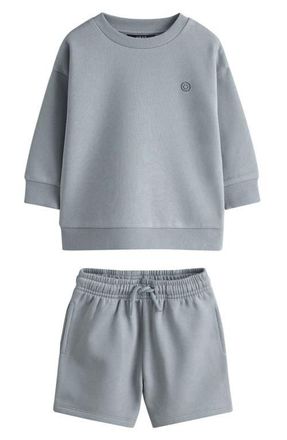 Next Kids Sweatshirt & Shorts Heavyweight Jersey Set in Grey at Nordstrom, Size 12-18M