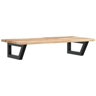 vidaXL Vidaxl - Estante De Lavabo De Pared Acero Y Madera Maciza De Acacia