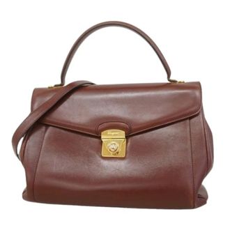 Ferragamo Pre-owned Handbags, female, Brown, Size: ONE SIZE Pre-owned Handbag