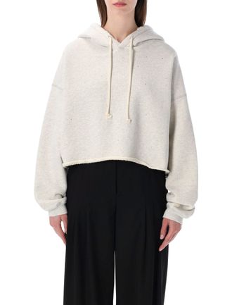 Golden Goose Star Embellished Cropped Hoodie