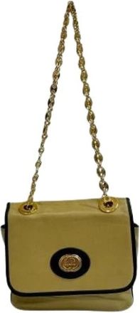 Gucci Pre-owned Shoulder Bags, female, Beige, Size: ONE SIZE Pre-owned Vintage Shoulder Bag