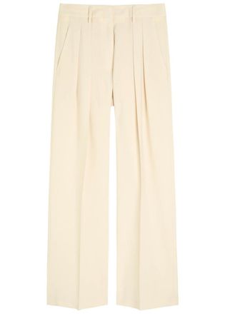 Forte_Forte Forte_forte Pleated Woven Trousers - Cream - 2 (UK 10 / S)