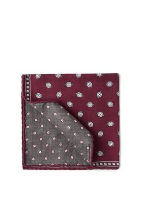 Brunello Cucinelli Pocket square with pattern in Red at Nordstrom