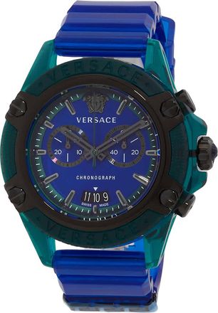 Versace Icon Active Chronograph Quartz Blue Dial Mens Watch VEZ701122