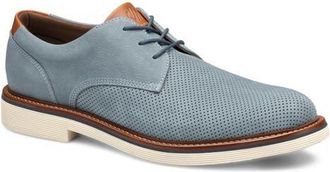 Johnston & Murphy Tyson Perforated Plain Toe Derby in Denim Nubuck at Nordstrom, Size 10.5