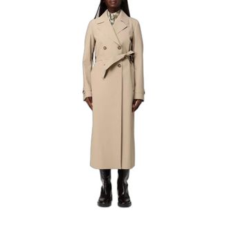 Max Mara Trench Cedro - Dames - Mantels - Beige - Maat: L Leer