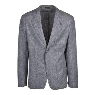 Officina36 Heren, Jassen, Grijs, Maat: 2XL Wol