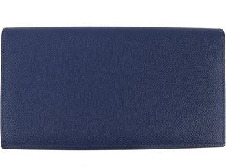 Herm&egrave;s Mc2 Navy Epsom Leather Wallet (Bi-Fold) (Pre-Owned)