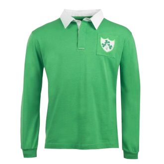 Kooga KooGa Rugbyshirt met lange mouwen in zwaar katoen voor volwassenen (Kelly Groen)