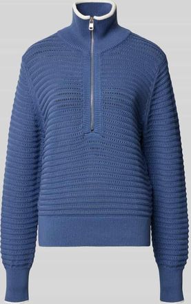 Varley Strickpullover mit Rei&szlig;verschluss Modell morwenna in Rauchblau, Gr&ouml;&szlig;e XL