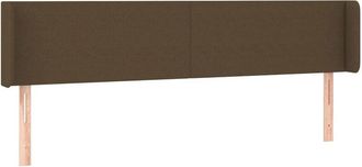 vidaXL Cabecero Con Led De Tela Marr&oacute;n Oscuro 163x16x78/88 Cm Vidaxl