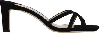 Jimmy Choo London Black Leather Platform Womens Sandals