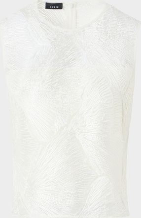Akris Lacquered Sea Fan Lace Sleeveless Top