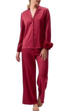 Rya Collection Sweetie Charmeuse Pajamas in Holly at Nordstrom Rack, Size X-Small