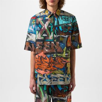 Off-white Mens Off White Regular Fit Long Sleeve Shirt in Multicolor - Multicolour - Size Small