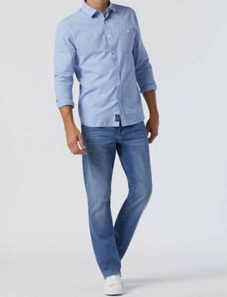 Mavi Mens Zach Mid Brushed Williamsburg Jeans In Blue