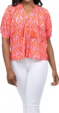 Cleobella Malinda Blouse In Jaipur Print