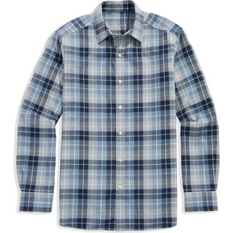 Vineyard Vines Brant Plaid Tech Twill Button-Up Shirt in Ultimate Grey at Nordstrom Rack, Size Xx-Large