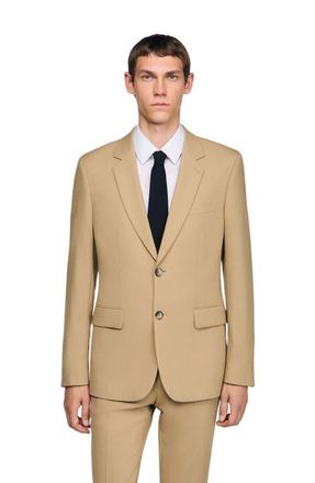 Sandro Wool suit jacket in Beige at Nordstrom, Size 44 Eu